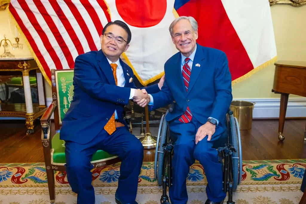 Texas Governer Abott and Aichi Governer Ohmura