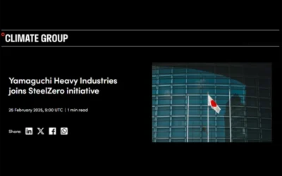 Yamaguchi Heavy Industries Joins SteelZero Initiated by Climate Group
